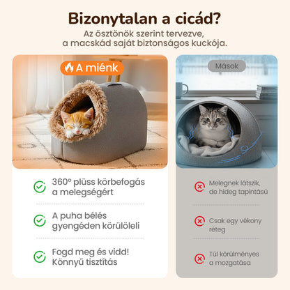 💥Forró akció 🐾OFF Téli meleg kisállat barlangágy🐈🐕