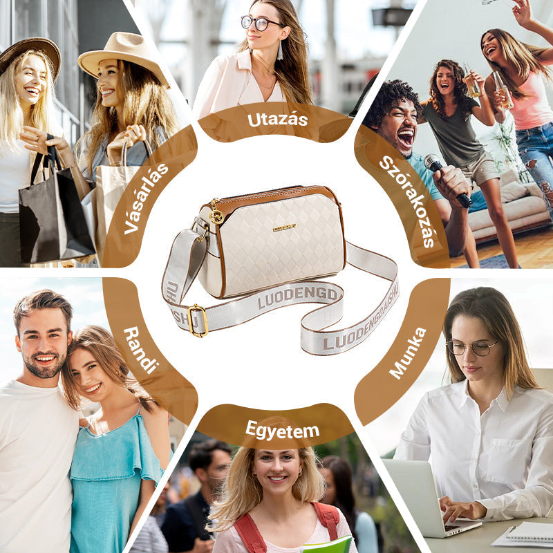 👜Prémium háromrétegű gyémánt mintás divatos crossbody táska✨