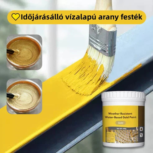 💛Időjárásálló vízalapú arany festék