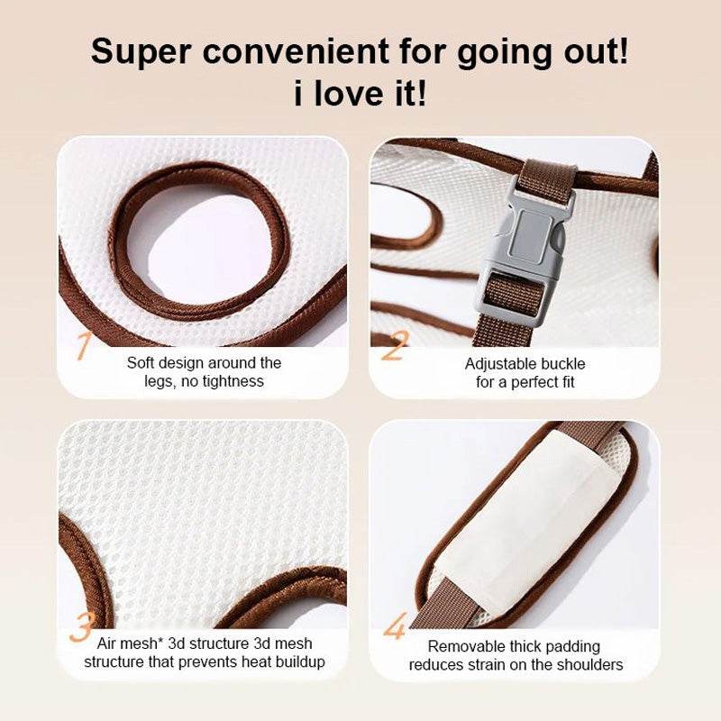 🐕Hordozható légáteresztő kisállat hordozó táska és hátizsák 2 az 1-ben🐾