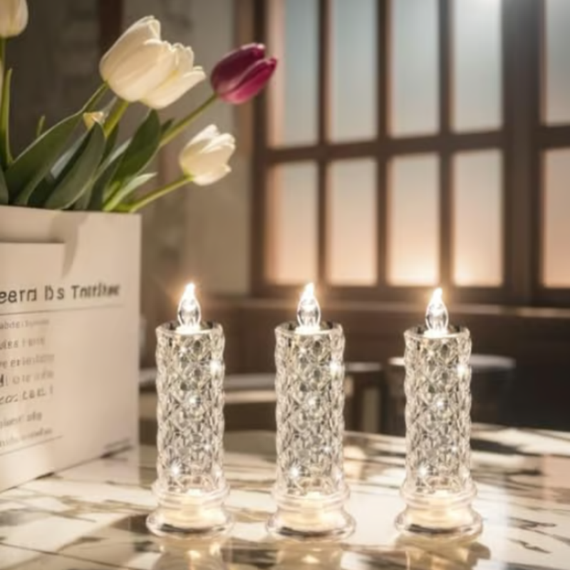 💕 Romantikus LED láng nélküli gyertyák