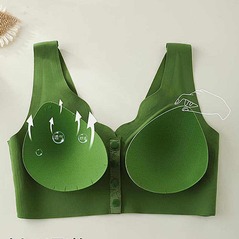 🥰 Kényelmes, elülső kapcsos, drótmentes, varratmentes melltartó 🌿🌬️