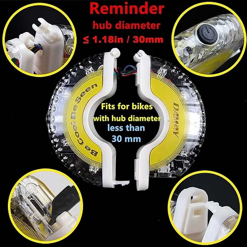 🚲LED kerékpárkerék-agylámpa éjszakai kerékpározáshoz